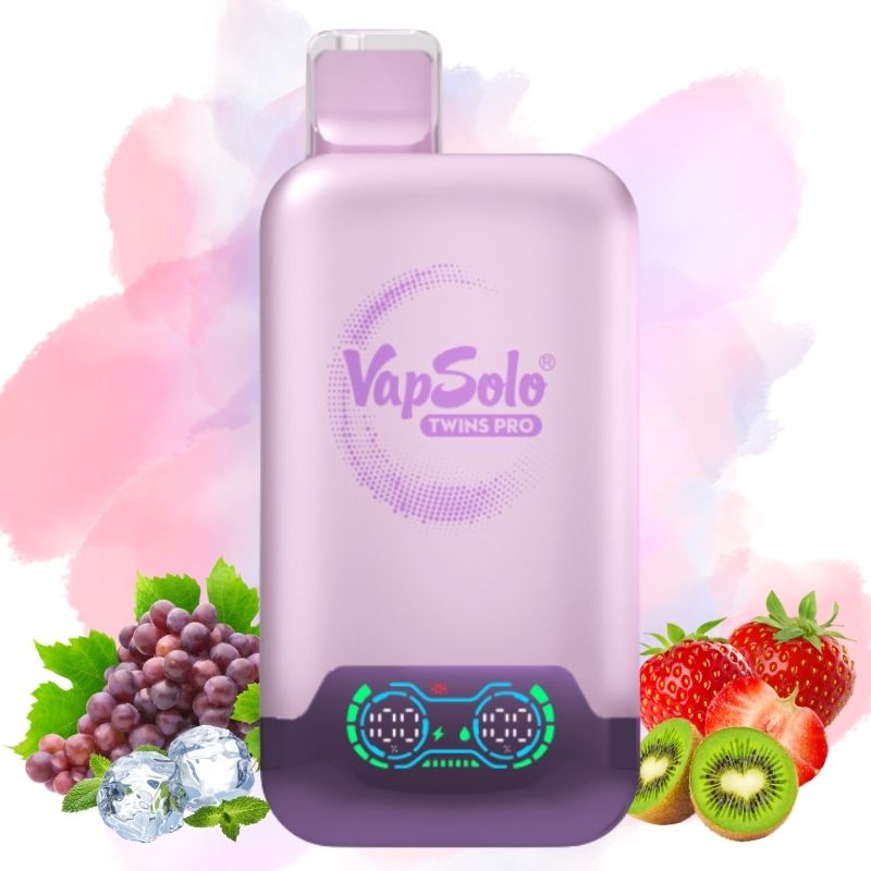Vapsolo Twins Pro 50000 Grape Ice & Strawberry Kiwi - Puff Vapsolo Vapsolo Twins Pro 50000 Lemon Lime & Watermelon Ice (Copy)