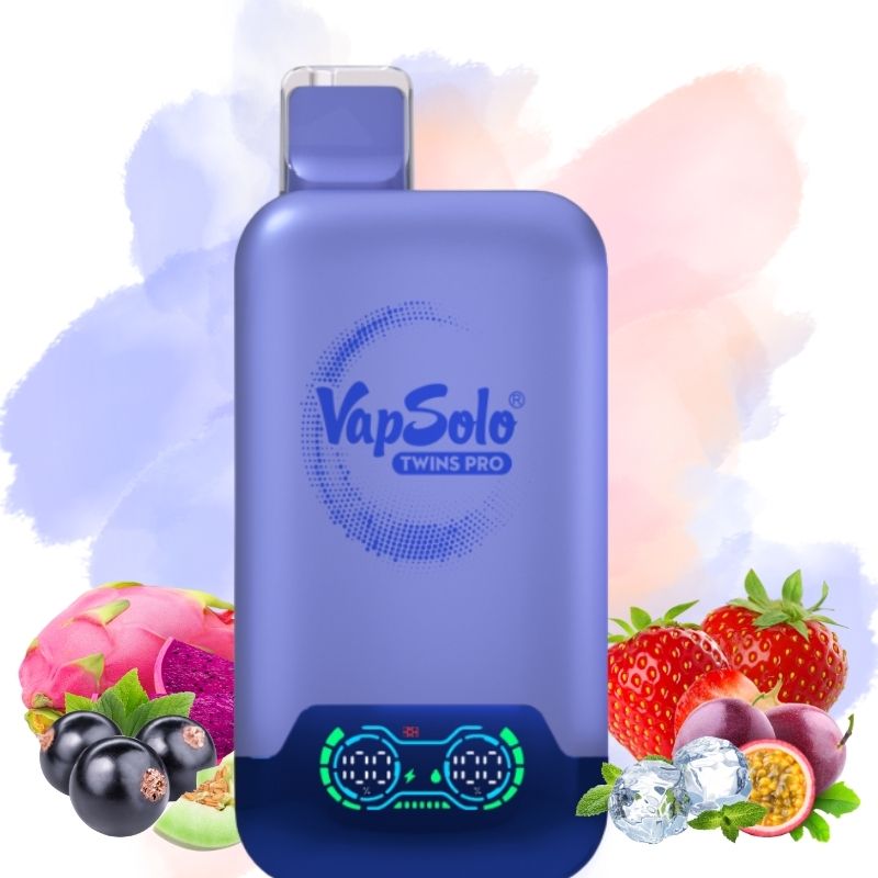 Vapsolo Twins Pro 50k Black Ice Dragon Fruit Strawberry & Love 66 - Puff Vapsolo Vapsolo Twins Pro 50000 Lemon Lime & Watermelon Ice (Copy)